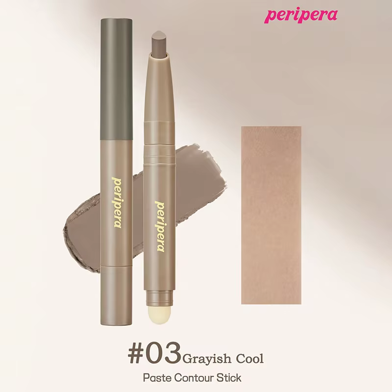 K-Beauty Contour Stick, bâton de contour, avec brosse douce, couverture mate naturelle, lisse, aminc