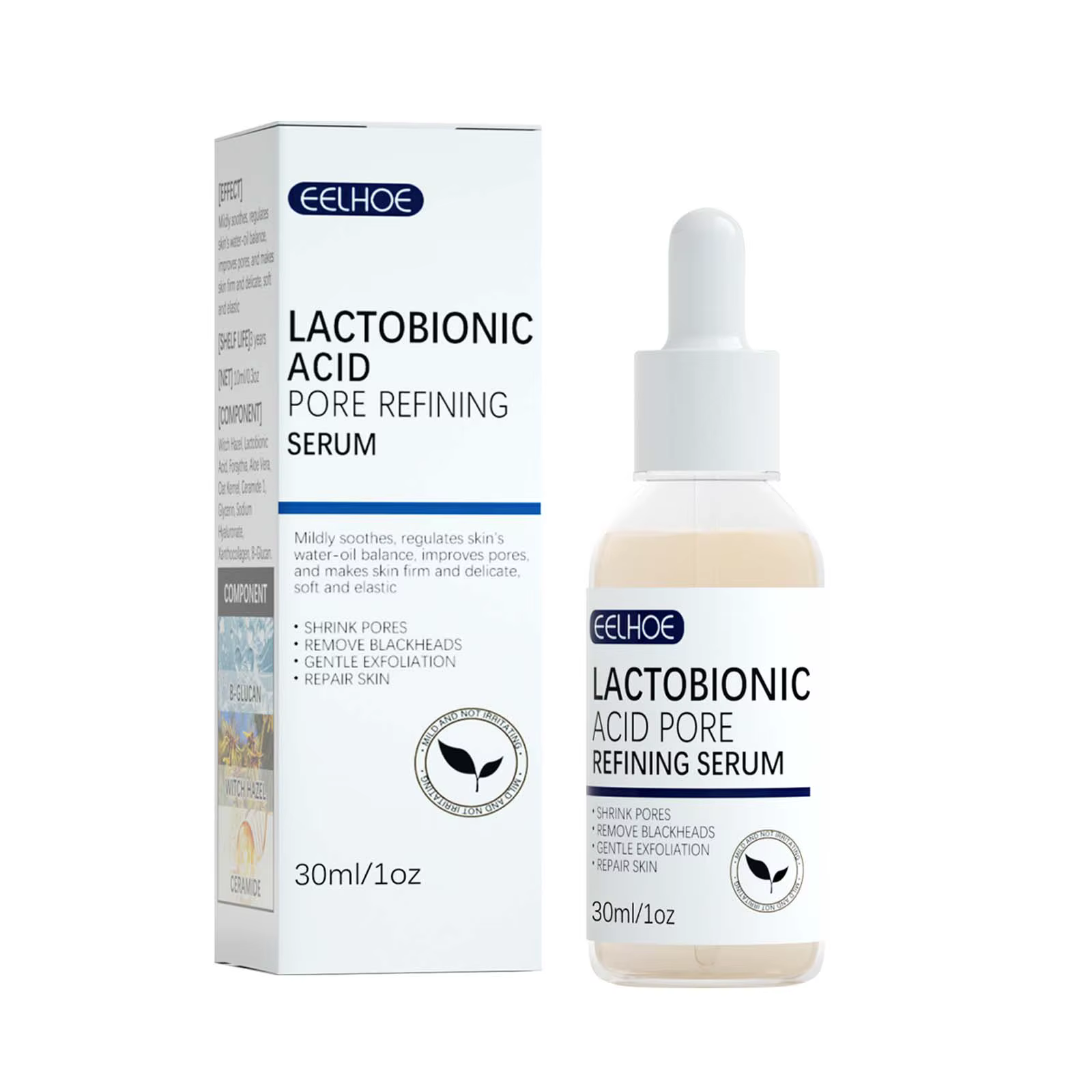 Acide lactose rétrécit les Pores sérum hydratant élimine les points noirs réparer les Pores du visag