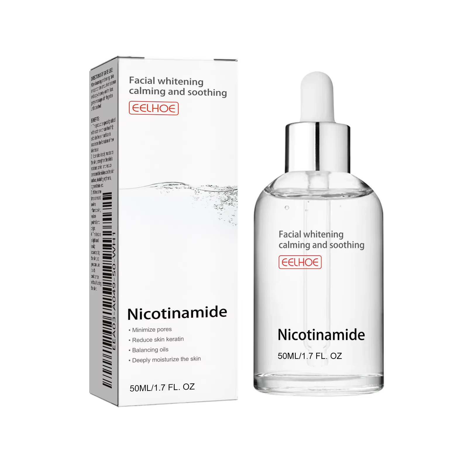 Sérum visage Niacinamide : estompe les marques d'acné, hydrate et hydrate, minimise les pores, éclai