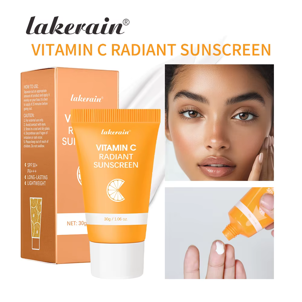 Crème solaire Lakerain à la vitamine C, SPF50+, nourrissante en profondeur, effet de protection sola