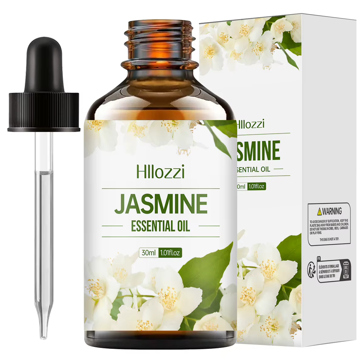 Huile essentielle de jasmin, huile de soin pour la peau du visage, huile hydratante pour le corps, h