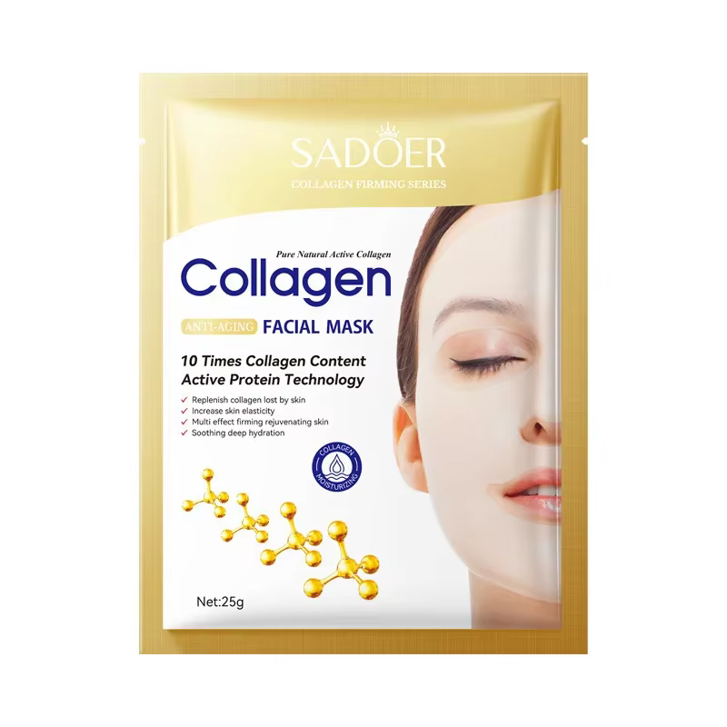 Masque Facial Anti-rides au collagène, Anti-âge, estompe les ridules, peau ferme, hydratant, éclairc