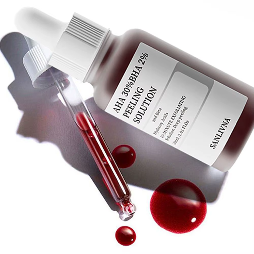 AHA 30% + BHA 2% acide salicylique Essence pour le visage hydratant éclaircissant Exfoliation blanch