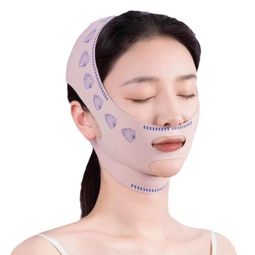 Masque de raffermissement du visage, bandage fin, ligne en V, lifting du visage, double ruisseau, dé