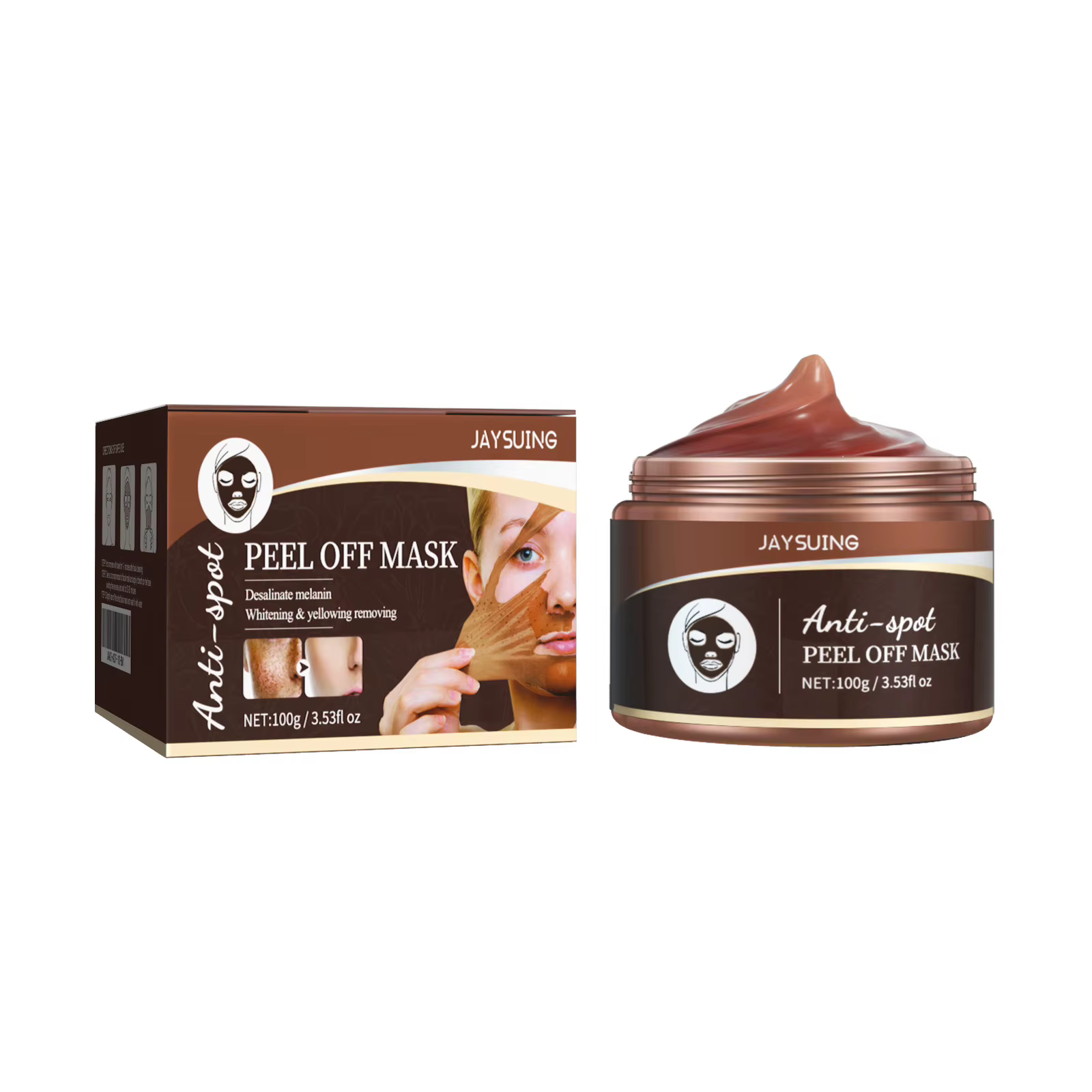 Masque Facial Peel off, crème d'élimination de la pigmentation des taches de rousseur, soin du cloas