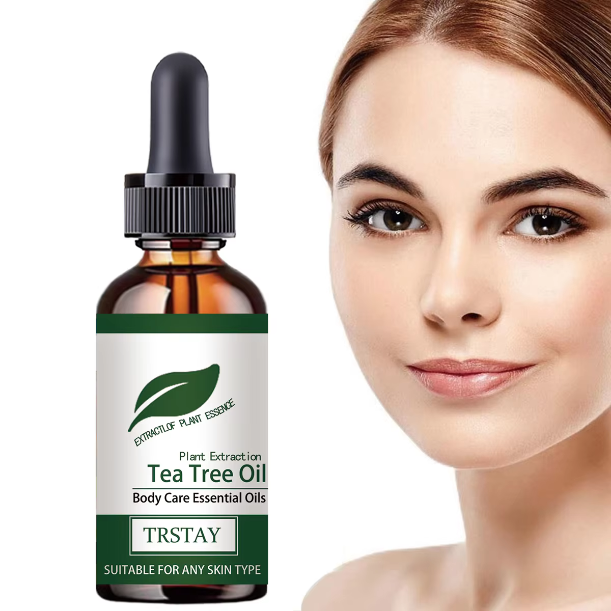 Huile d'arbre à thé naturelle, essence hydratante pour le visage, réduit les ridules, resserre la pe