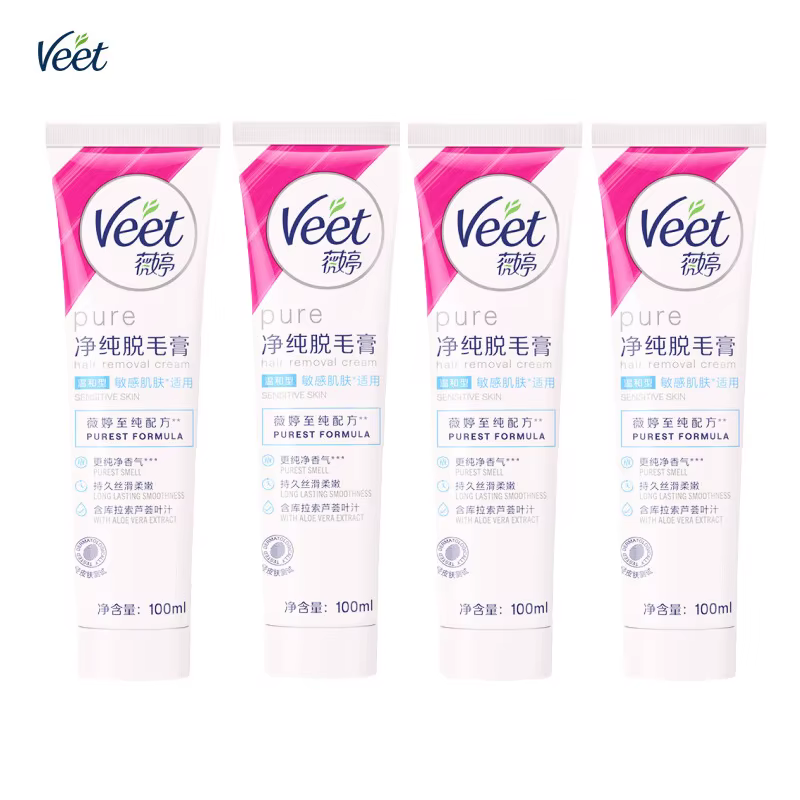 Veet Pure crème dépilatoire type doux pour corps bras jambes pour peaux sensibles 100ML X paquet de 