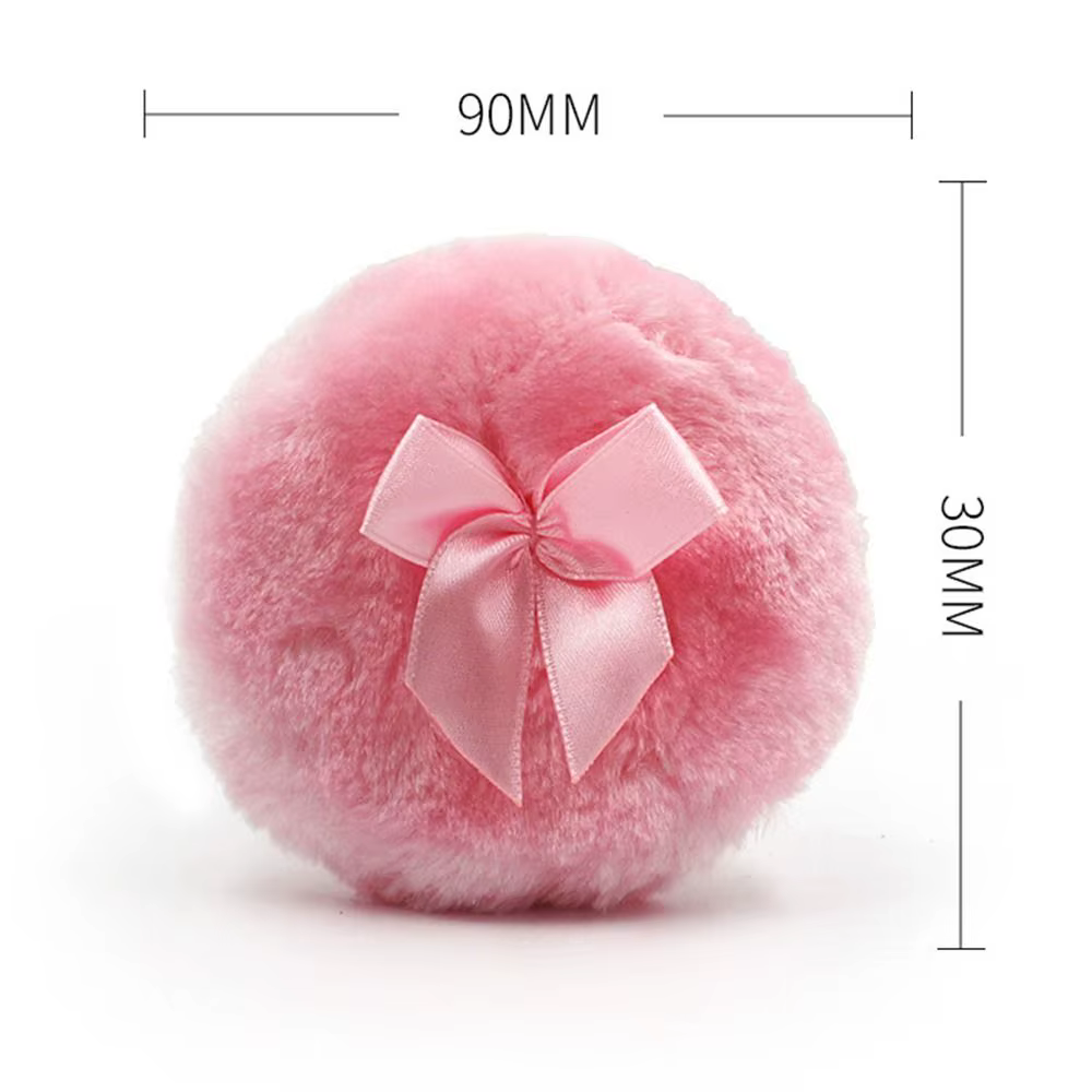 Houppette de poudre en velours pour le visage et le corps, ultra douce, lavable et réutilisable, out