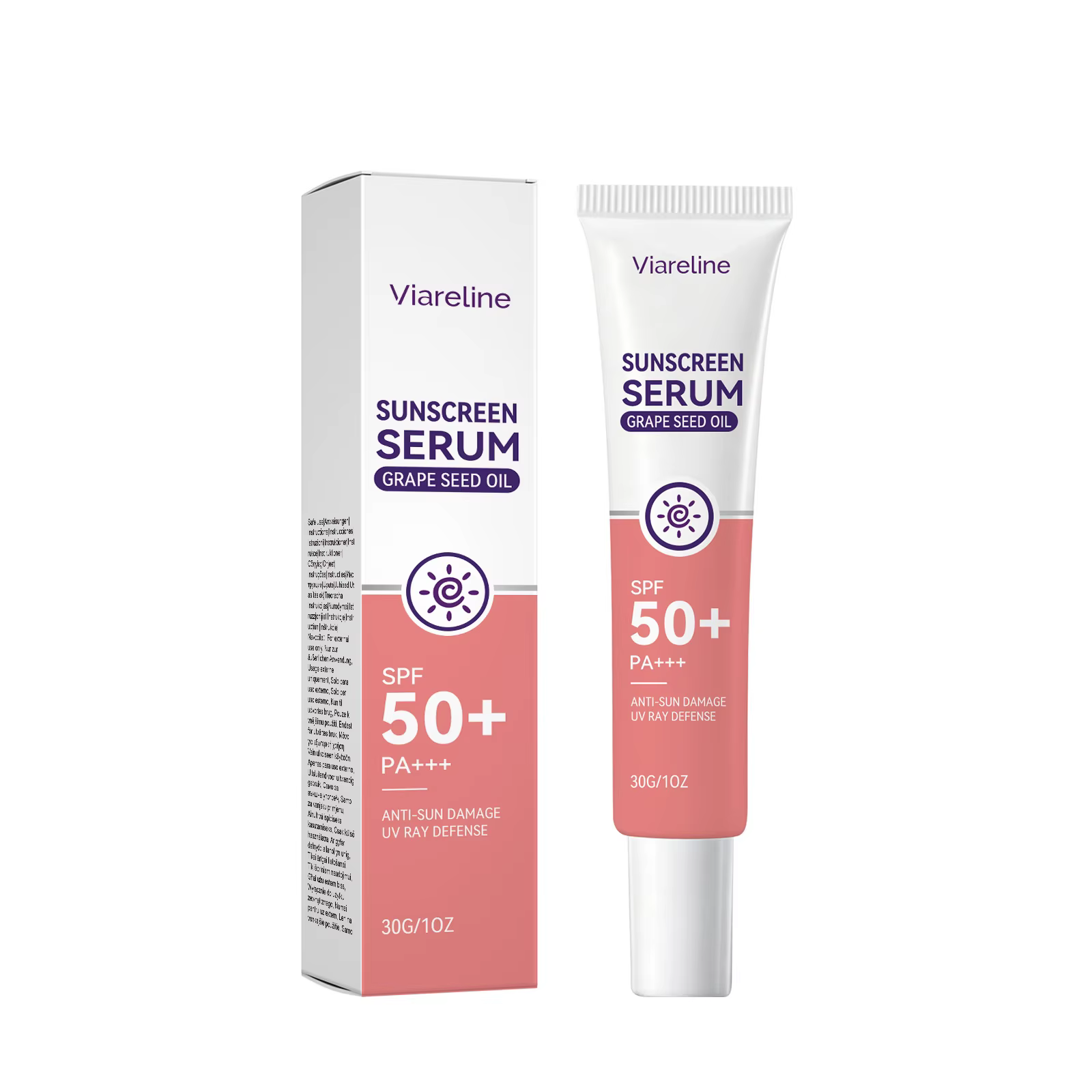 Sérum solaire SPF 50 à l'huile de pépins de raisin PA+++ Protection UV visage Anti-dommages solaires
