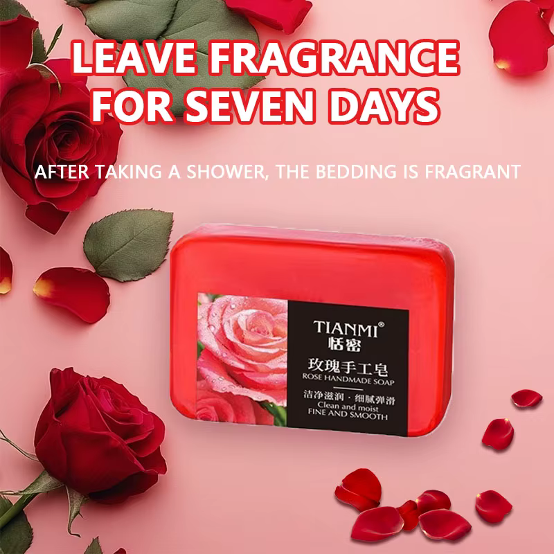Le savon aux huiles essentielles de rose nettoie en profondeur votre visage et le corps, laisser un 