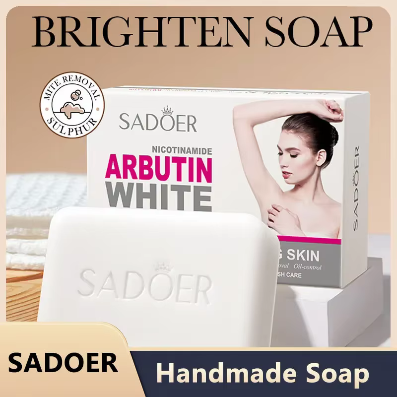 Savon facial Sadoer à la niacinamide et à l'arbutine, hydratant, éclaircissant, nettoyant en profond