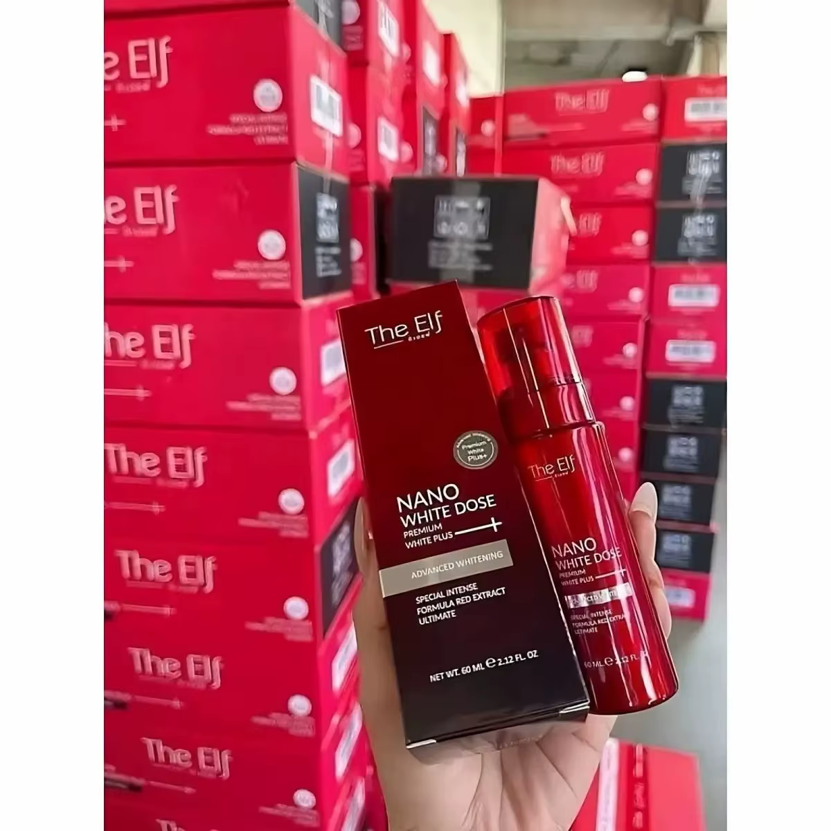 Sérum The Elf Nano White Dose Truyen Trang Mo Tham, estompe les taches foncées, éclaircit le teint,