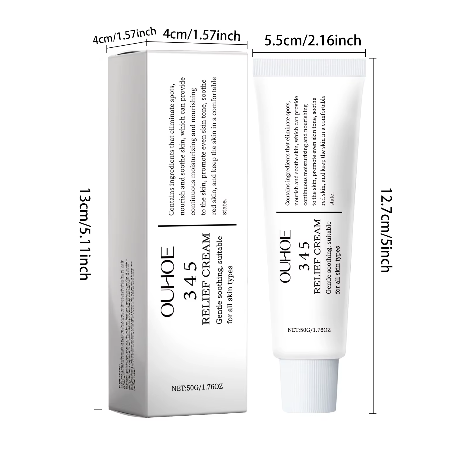 Pour 345 crème de soulagement adresse imperfections nourrir la peau et fournir un soin apaisant résu
