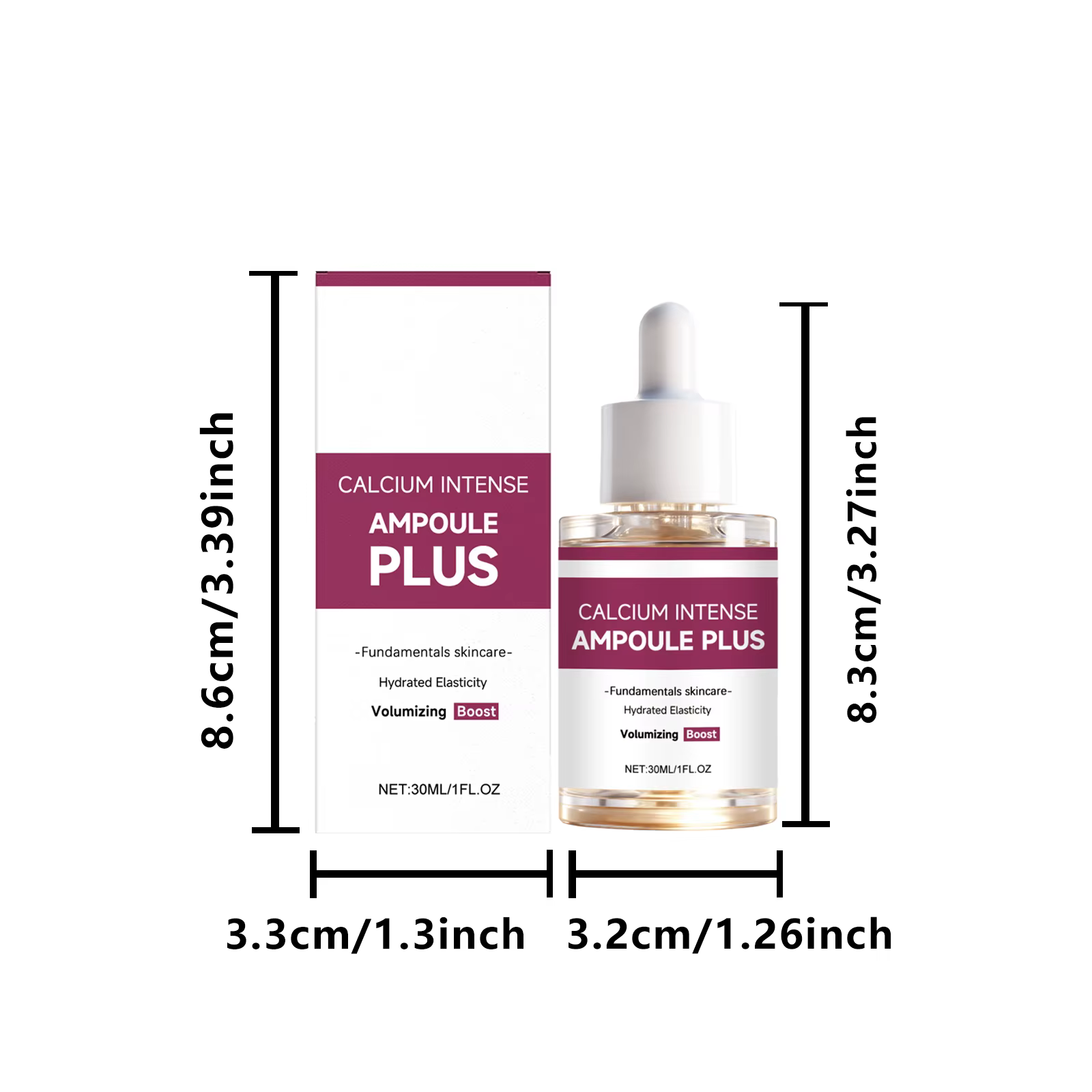Ampoule Intense de Calcium Plus avec Essence hydratante au collagène, raffermissante, lissante, écla