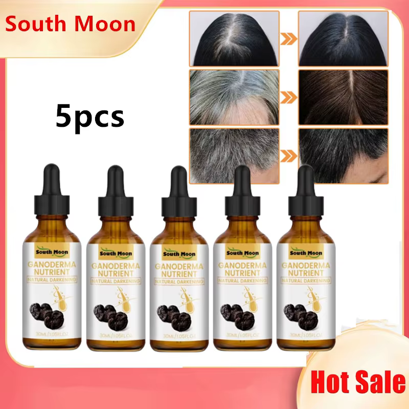 DARKA-Sérum anti-grisonnement pour cheveux, 5 pièces, liquide de réparation, anti-frisottis, à base 