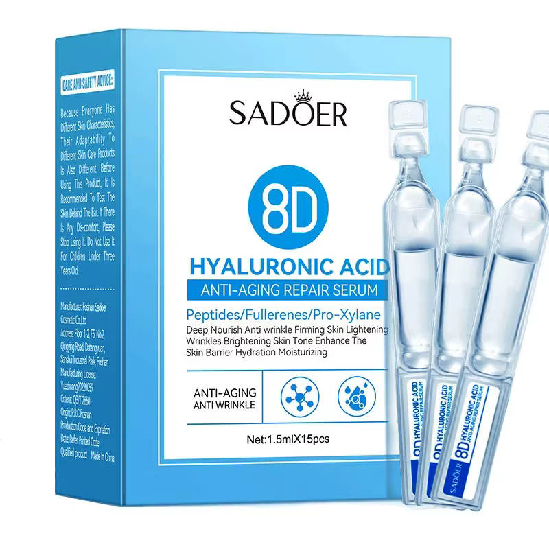 Sérum Visage à l'Acide Hyaluronique Anti-Âge, Nourrissant en Profondeur, Essence Anti-Rides au Fulle