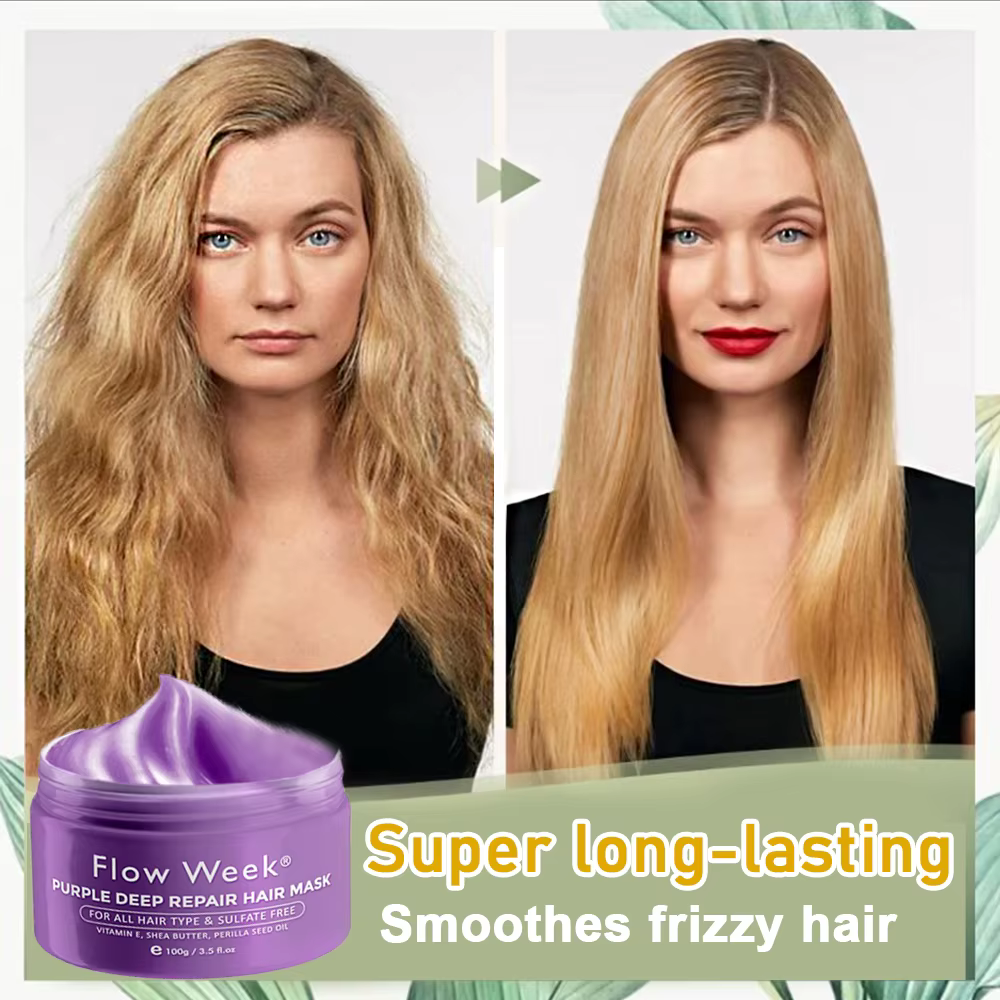 KerBrian-Masque réparateur en profondeur pour cheveux secs et abîmés, rend les cheveux doux et lisse