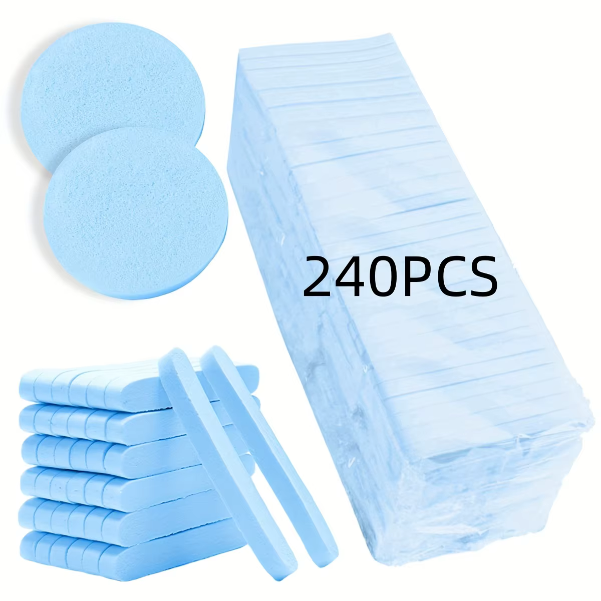 Éponges pour le visage - 240 pièces - Éponges pour le visage compressées pour laver le visage, tampo