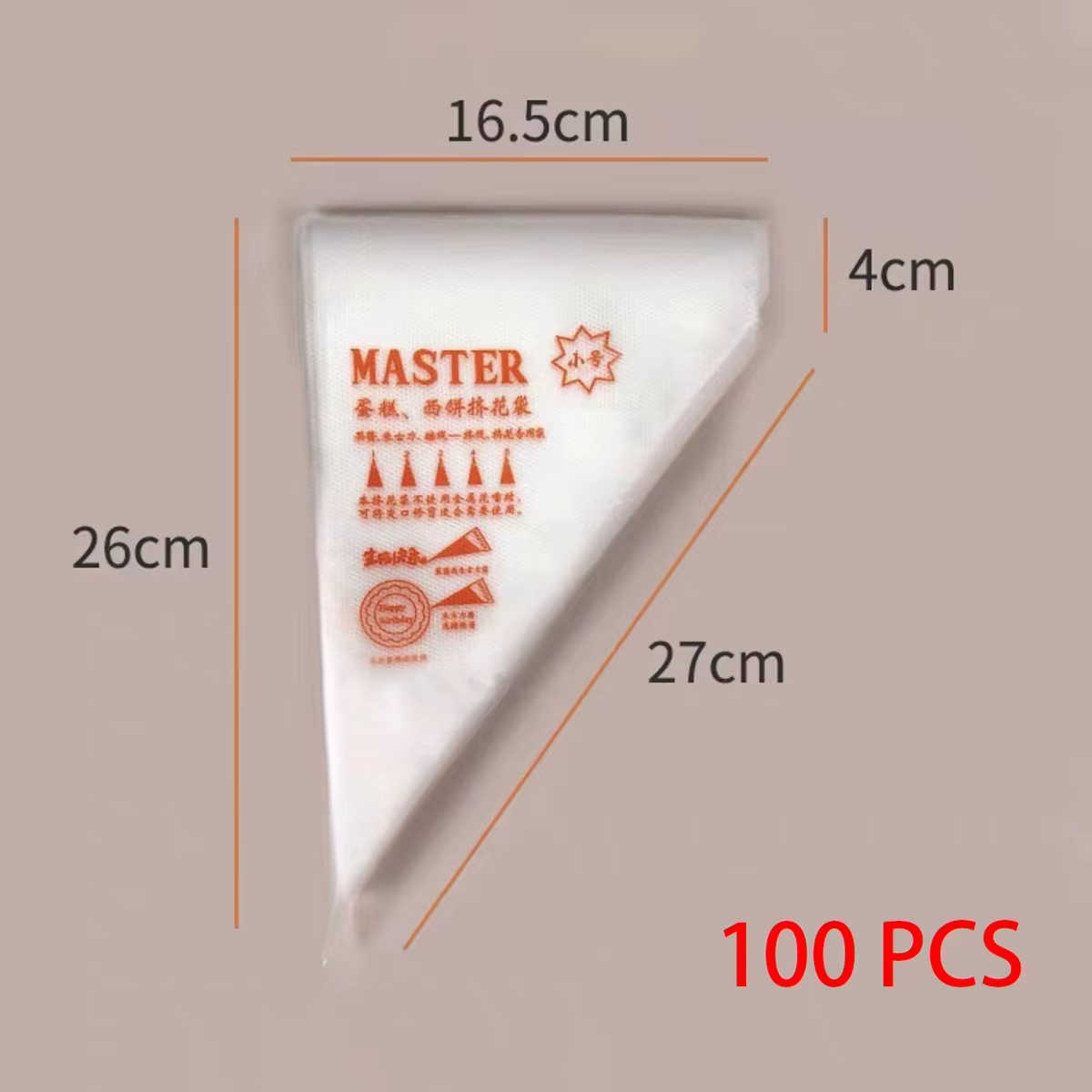 Sacs à pâtisserie jetables épais, 100 pièces, bricolage, décoration de crème de gâteau, sac à passep