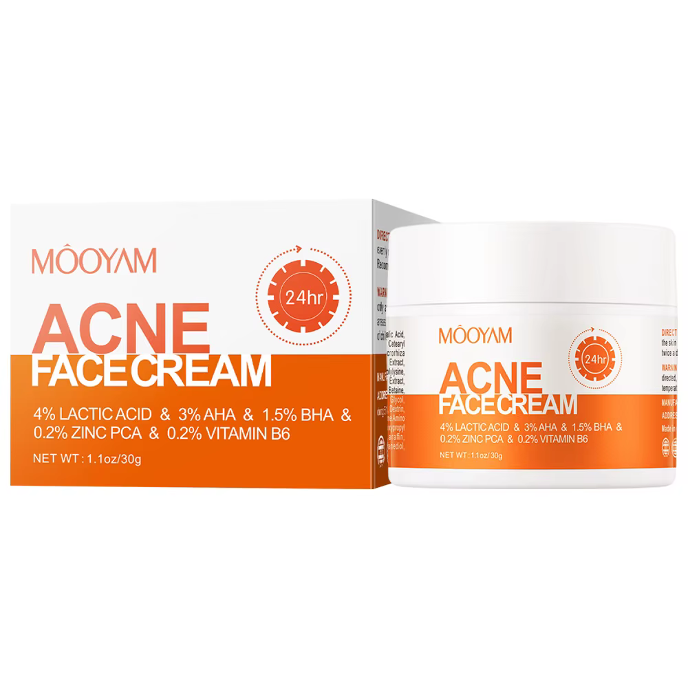 Crème Visage Anti-Acné aux Herbes, Gel Améliorant l'Acné, Atténue les Cicatrices d'Acné, Resserre le