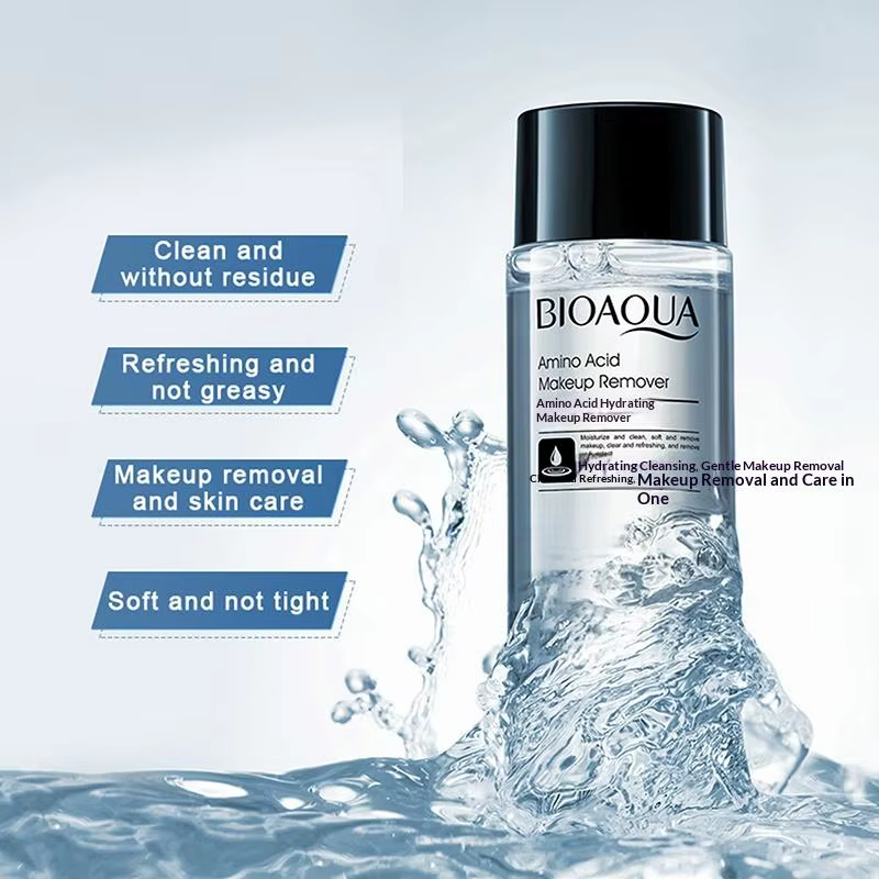 Démaquillant Bioaqua 50ML – Liquide Nettoyant Visage Facile à Utiliser, Doux pour les Lèvres et les 