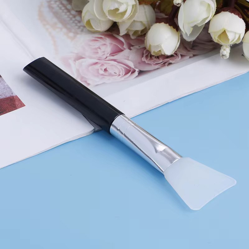 Brosse à tête plate pour masque facial fin, cheveux doux blancs, application Linge, salon de beauté,