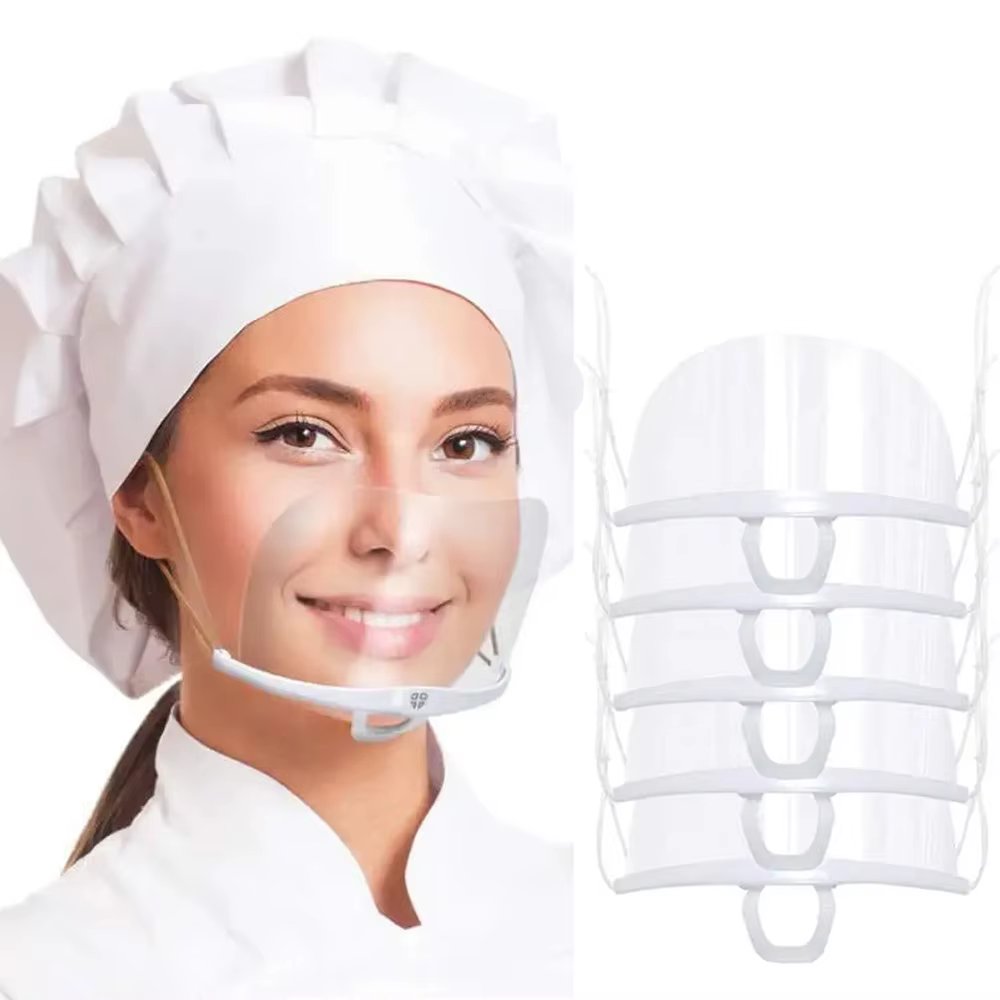 Masque de restauration en plastique transparent, 10/50/100 pièces, masque de protection pour serveur