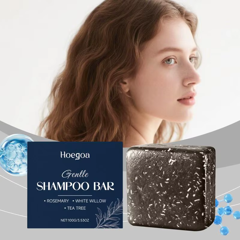 Shampooing Solide au Romarin pour Cheveux Gras – Contrôle du Volume, Nettoyage Doux, Équilibre du Sé