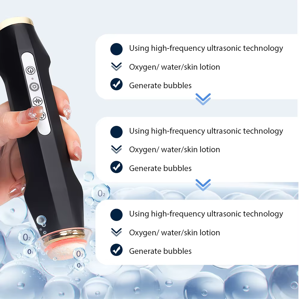 Stylo à bulles d'oxygène Portable, Machine à bulles d'oxygène CO2 Rechargeable, nettoyage en profond