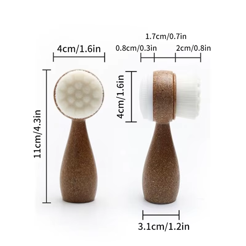Facial Brush Double Sided Facial Cleanser Blackhead Removing Pore Cleaner Exfoliating Facial BrushCo