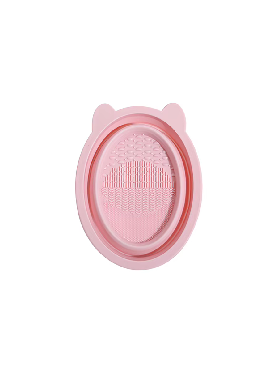 1/2 pièces Bol de lavage pliable pour pinceaux de maquillage et éponges de beauté, outil de nettoyag