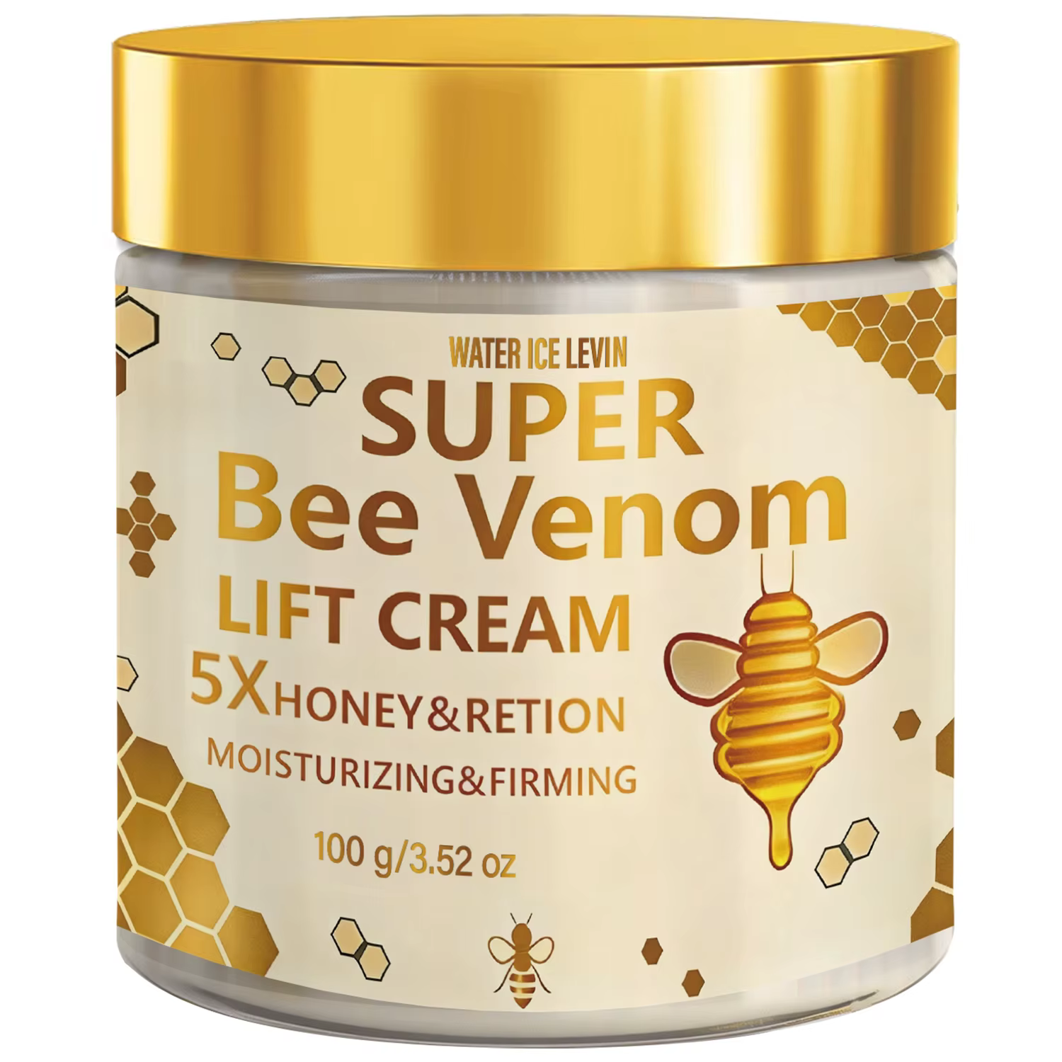 Crème Visage au Venin d'Abeille, Acide Hyaluronique, Niacinamide et Vitamine C – Hydratante Raffermi