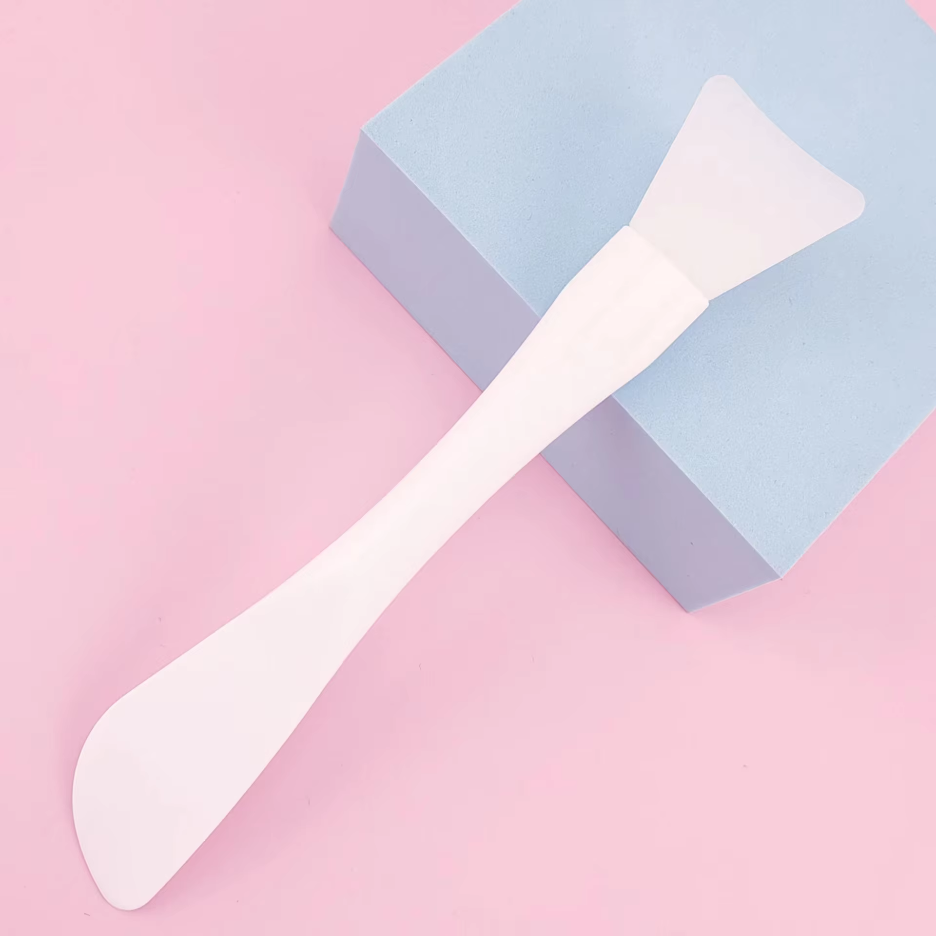 Brosse pour masque Facial en Silicone, tête souple avec grattoir intégré, brosse pour Film de boue à