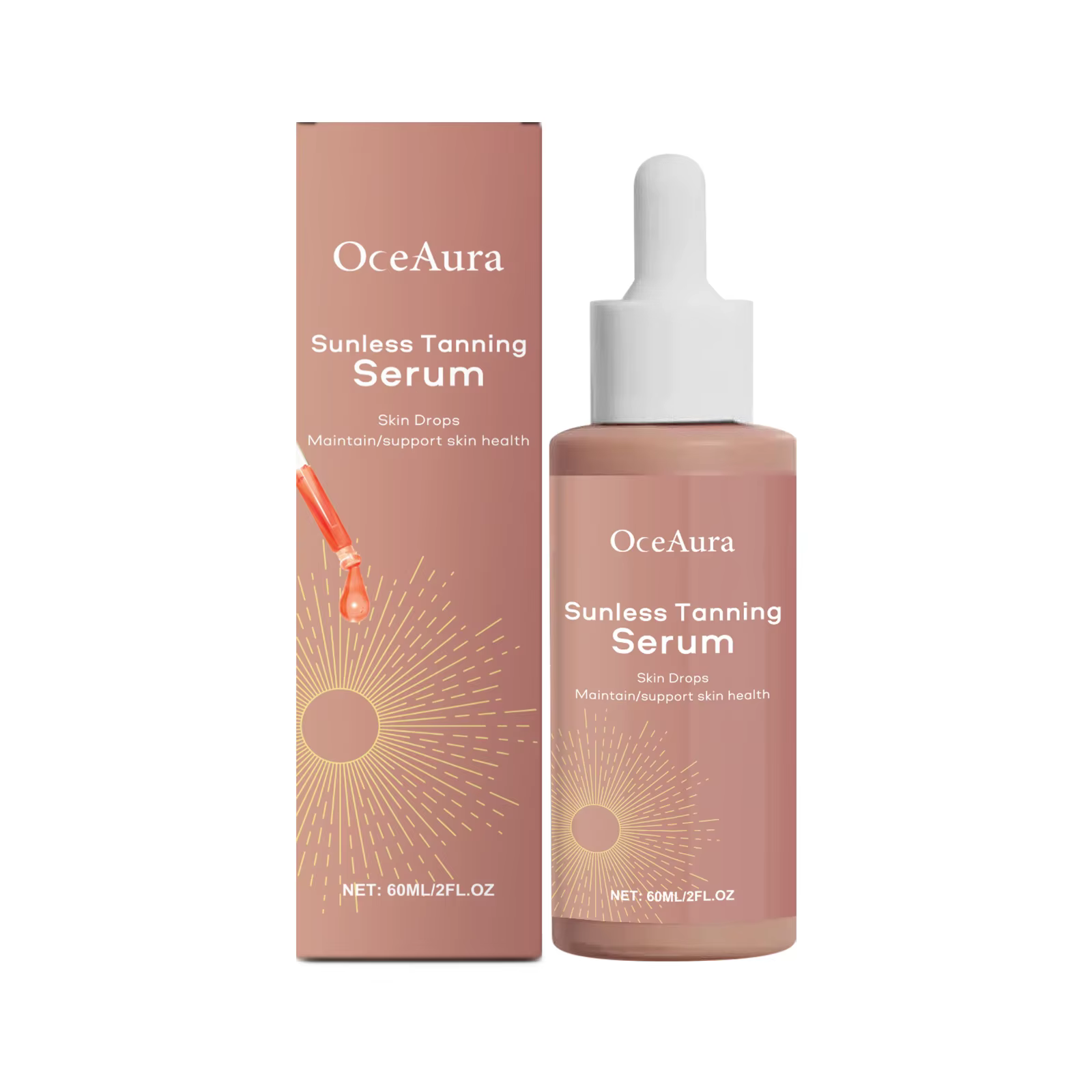 Essence de bronzage sans soleil à base de plantes, absorbe la lumière du soleil durable, peau nature