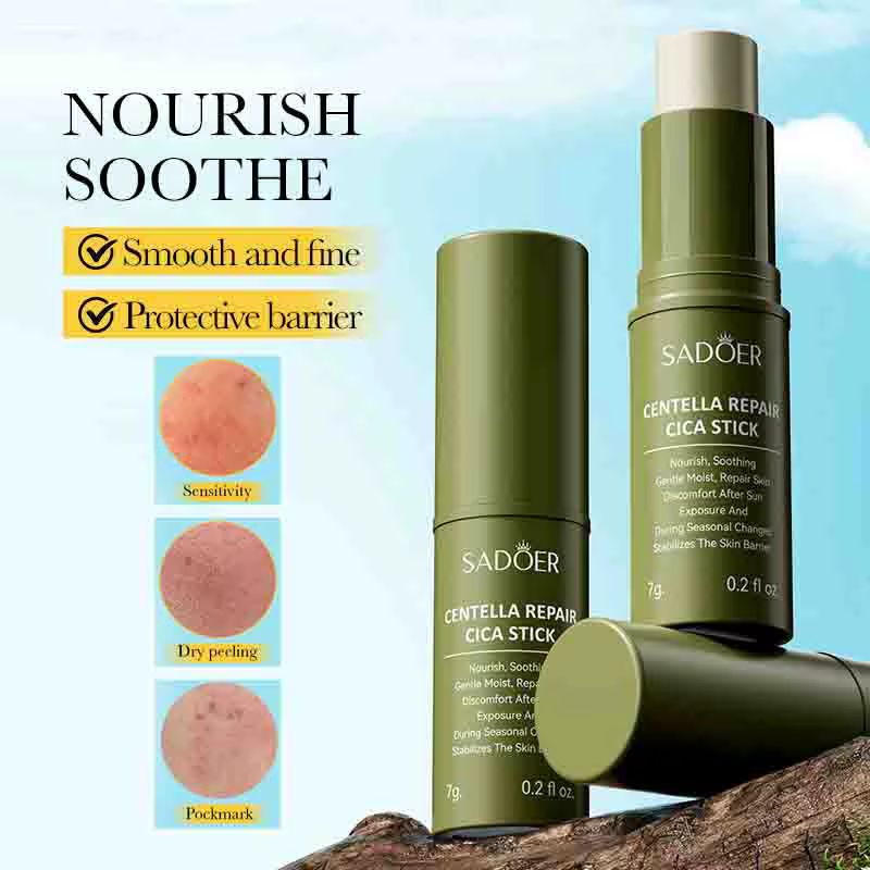 SADIER Centella solide crème pour le visage bâton réparation lisse barrière cutanée hydratant contrô