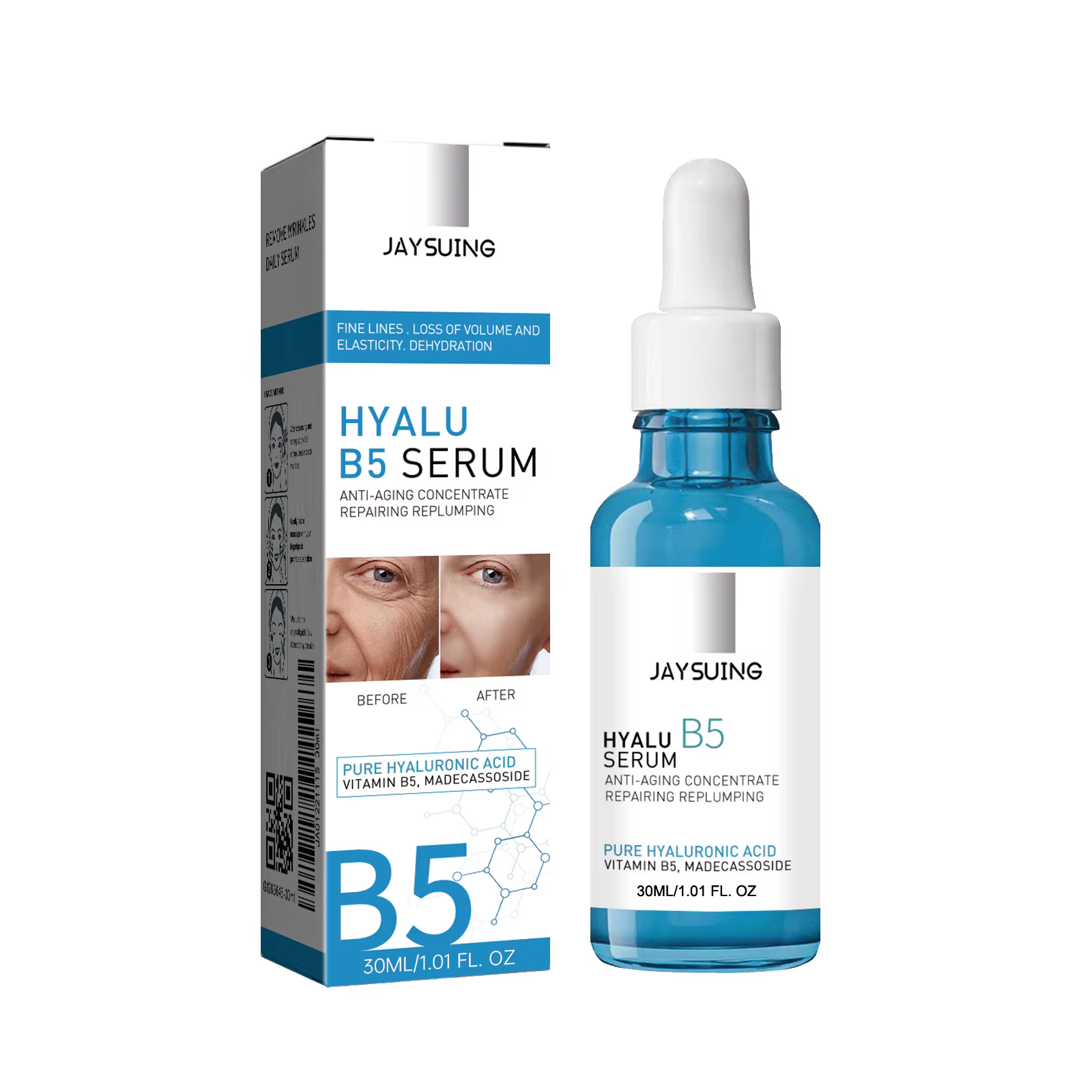 Sérum Anti-rides pour rétrécissement des Pores, acide hyaluronique pur, raffermissant les ridules, r