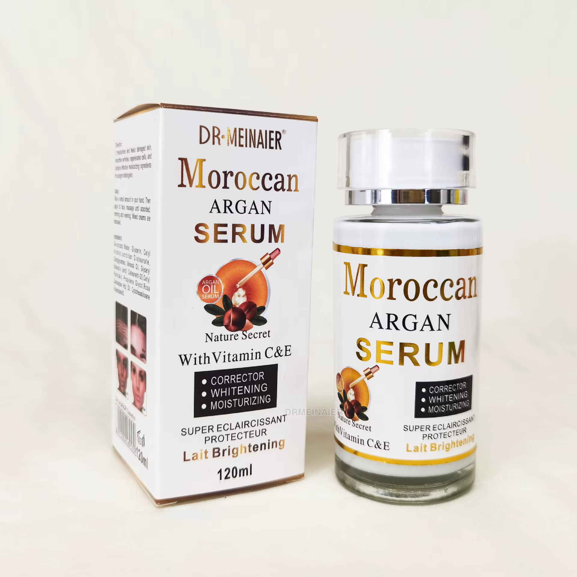 Sérum au glutathion pour le visage et les yeux, pour éclaircir la peau, correcteur de taches foncées