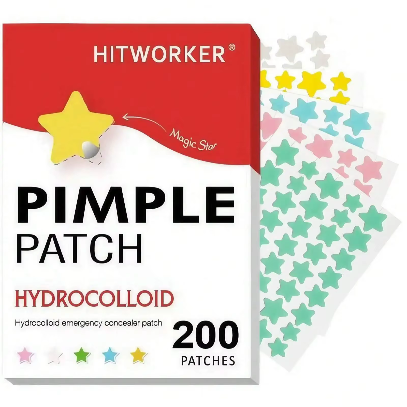 200 Patchs Hydrocolloïdes pour Boutons Faciaux, Patchs Anti-Acné avec Huile d'Arbre à Thé, Acide Sal