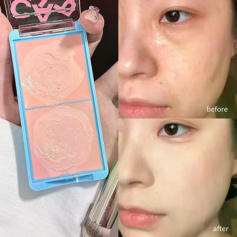 Cappuvini – crème éclaircissante bicolore pour le visage, Palette de surligneurs pour le visage, Blu