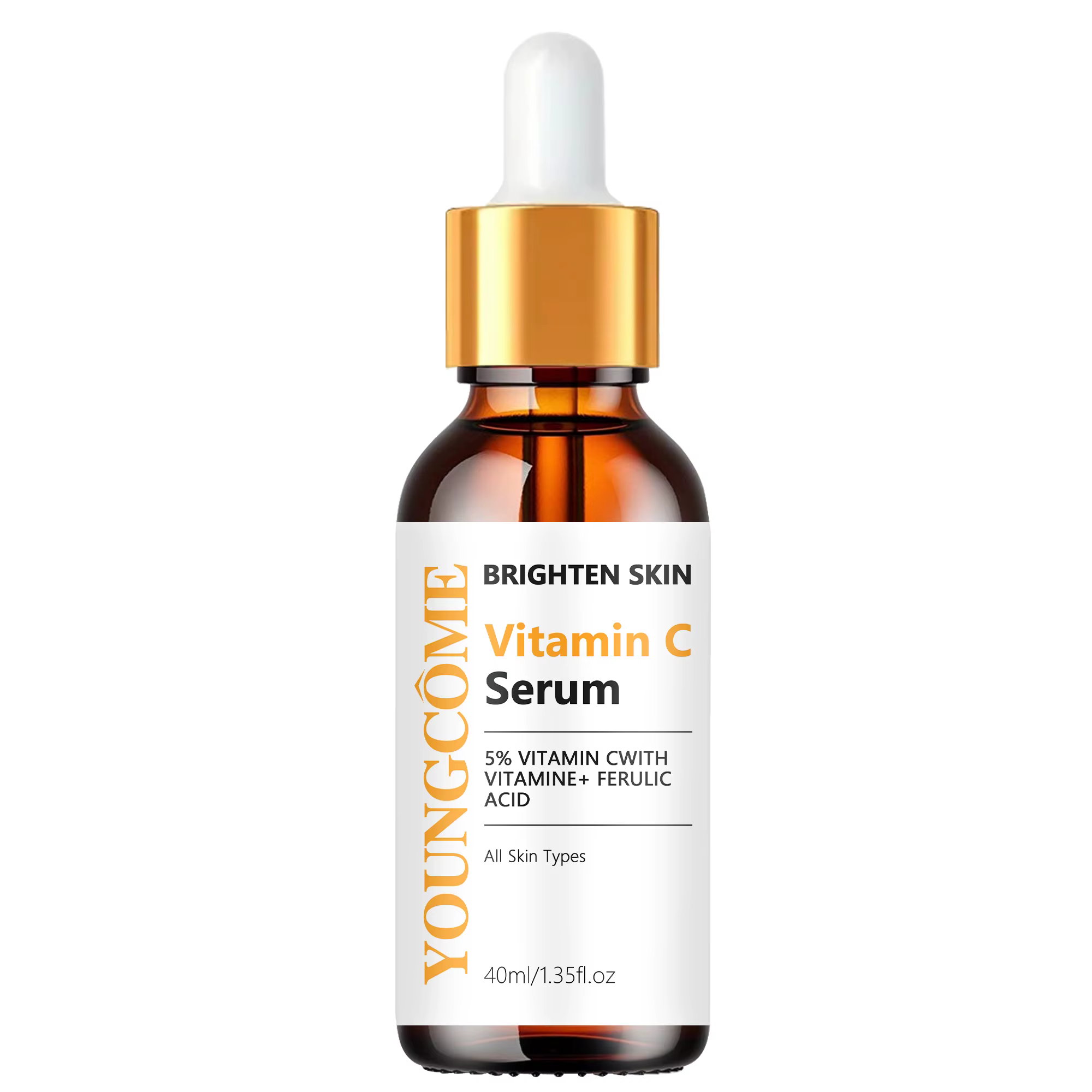 Sérum à la vitamine C avec vitamine E et acide férulique, sérum éclaircissant pour tous types de pea
