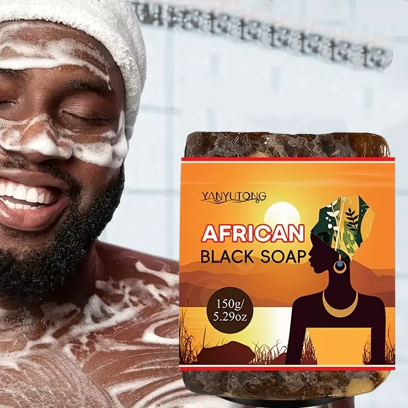 Savon noir africain nettoyage en profondeur exfoliant visage hydratant peau lissant visage corps sav