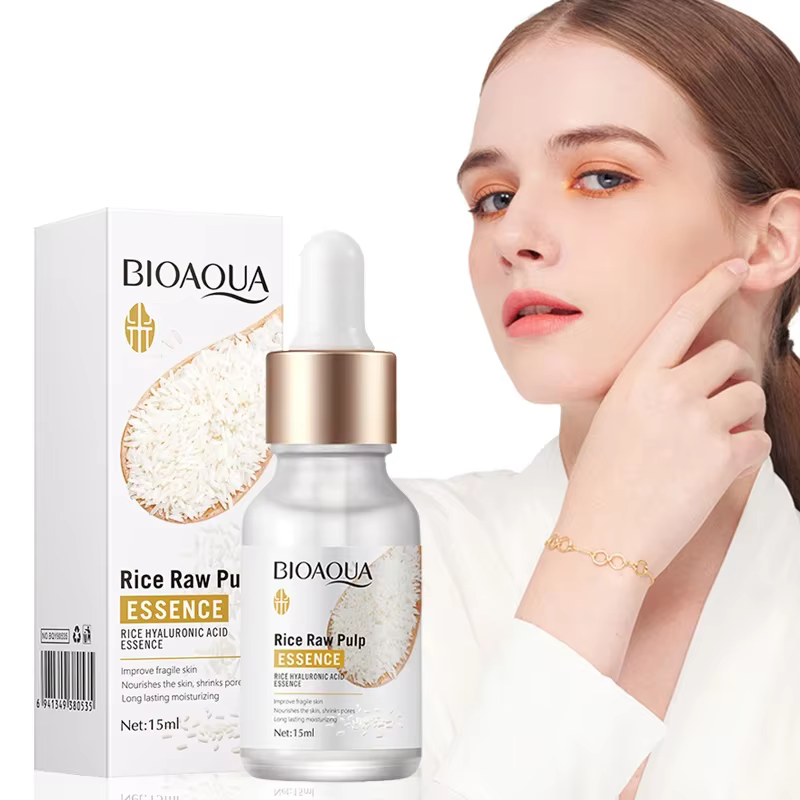 BIOAQUA Essence de riz acide hyaluronique Essence pour le visage nourrissant hydratant blanchissant 