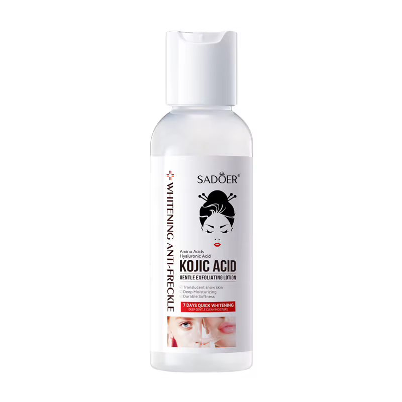 Lotion exfoliante douce à l'acide kojique 100 ml, exfoliant éclaircissant à la noix de coco avec aci