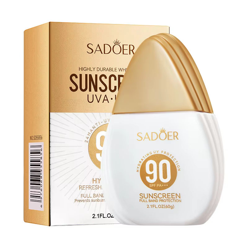 Spf 90+ crème solaire pour visage corps crème solaire bloqueur solaire rafraîchissant Non gras résis