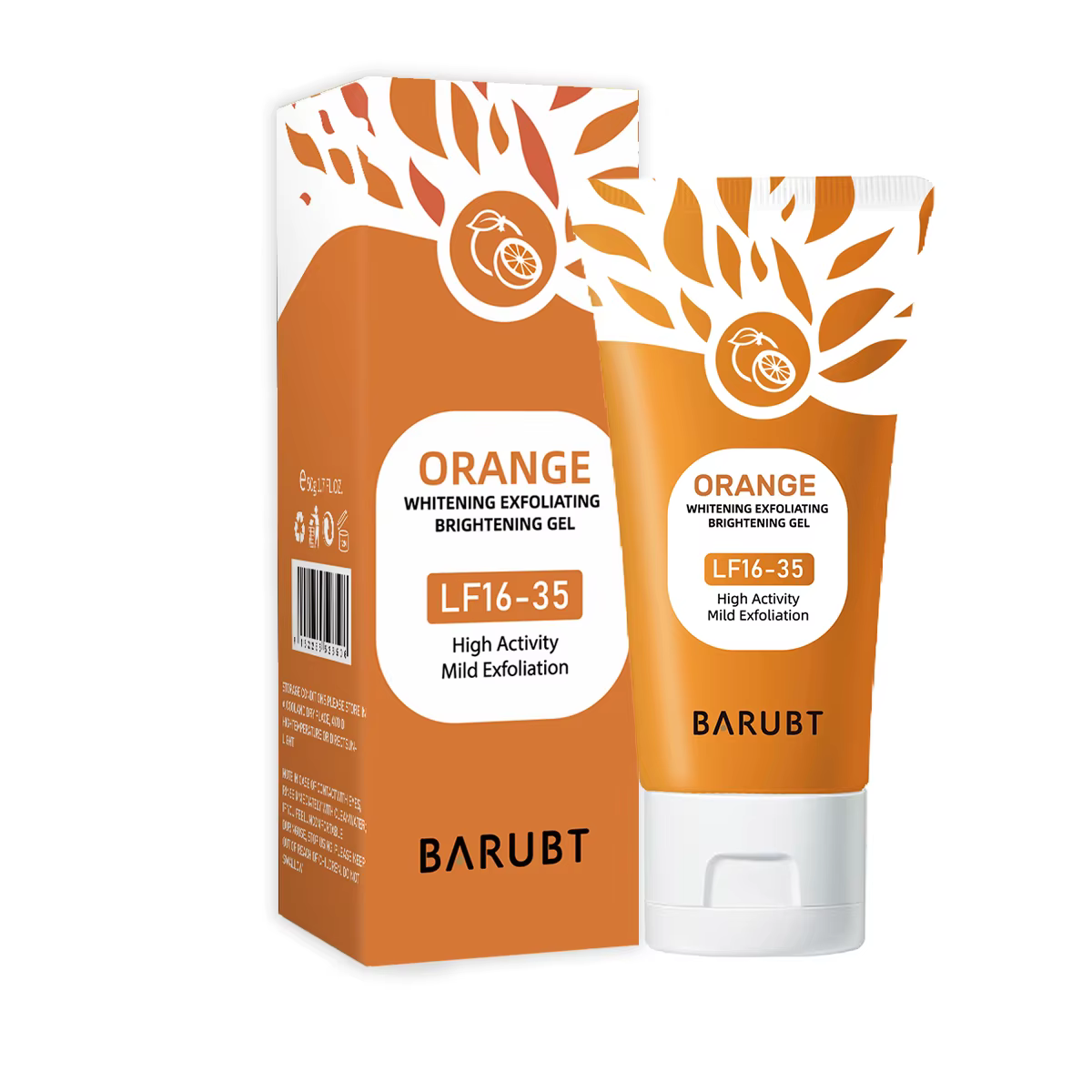 Gel exfoliant à la vitamine C orange 50g, gommage rafraîchissant pour le corps du visage, nettoyage 