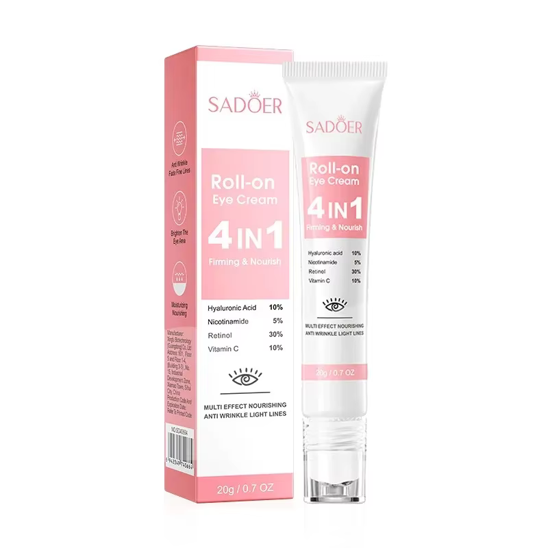 SADOER 4in1 crème hydratante à rouler pour les yeux Anti cernes sacs pour les yeux raffermissant hyd
