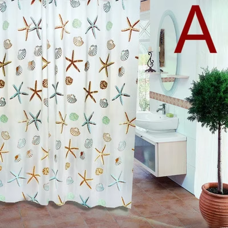 HOCurtain-Ensemble de rideaux de douche étanches, 12 crochets et anneaux, 180x200cm