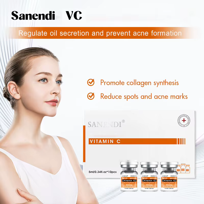 Sérum AQUA à l'acide hyaluronique, six peptides, vitamine C, essence sanendi, soin du visage, lissag
