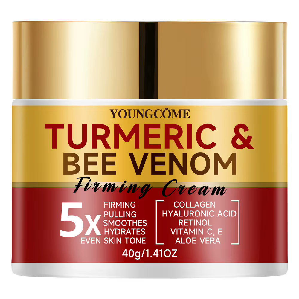 YOUNGCOME Crème raffermissante au curcuma et au venin d'abeille, raffermit et soulève la peau libre,