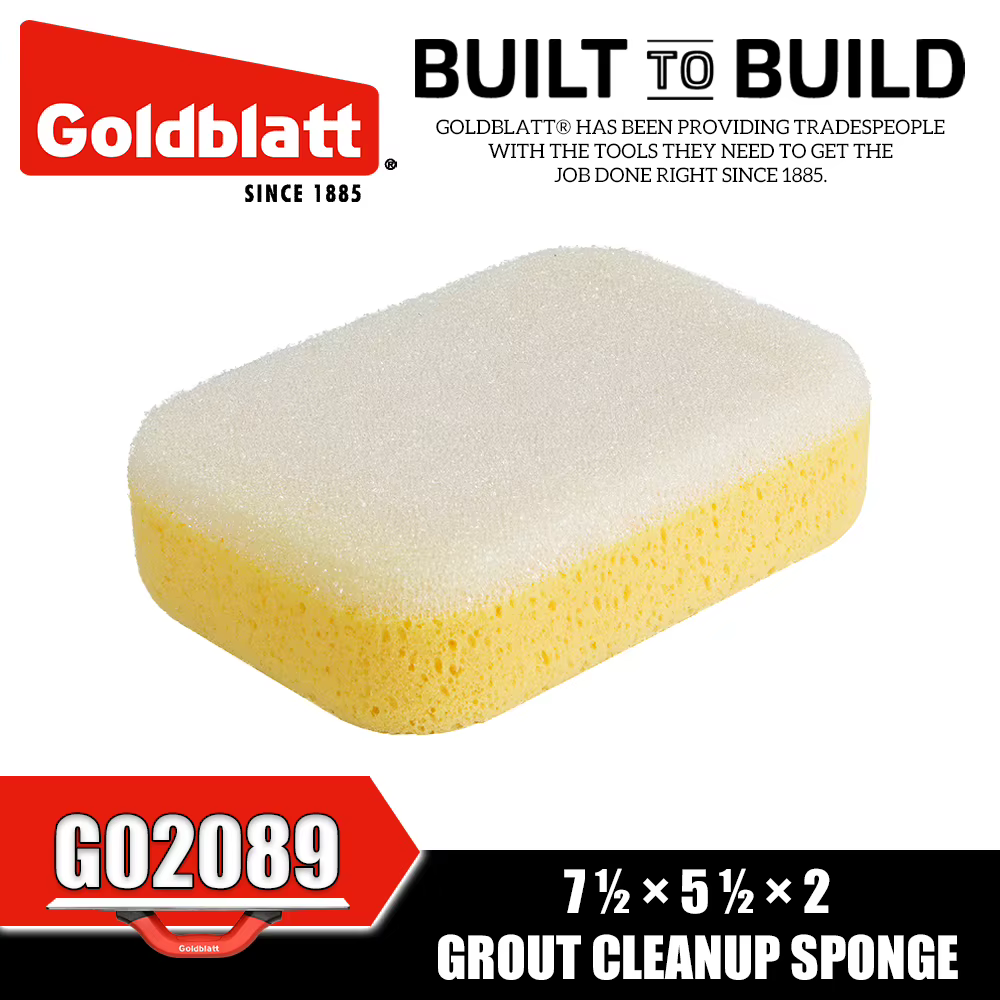 GOLDBLATT G02089 Éponge de nettoyage pour joints 7 ½ × 5 ½ × 2, Fournitures de nettoyage ménager